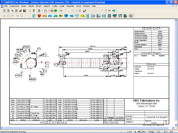 A general arrangement drawing generated by COMPRESS.