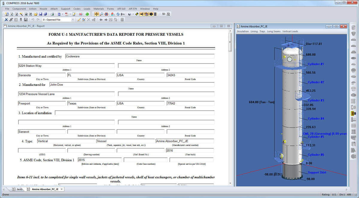 An Editable U Form Created by COMPRESS