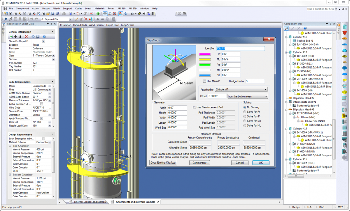 pressure vessel anchor bolt design