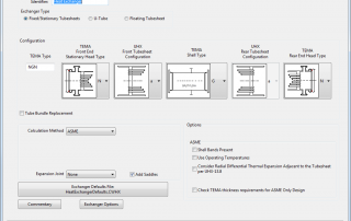 Heat Exchanger Dialog in COMPRESS