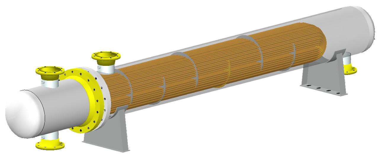 Heat Exchanger model showing internal components in COMPRESS