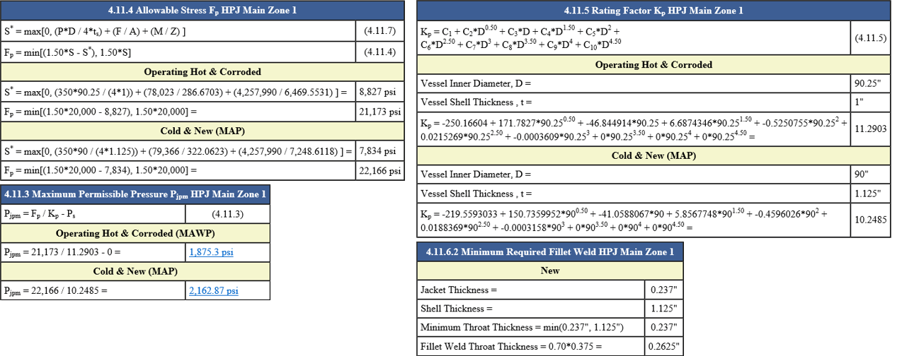 A Jacketed Vessel Report in COMPRESS. Both conventional and half pipe jackets per Division 1 and Division 2 are supported. A Jacketed Vessel Report in COMPRESS. Both conventional and half pipe jackets per Division 1 and Division 2 are supported.