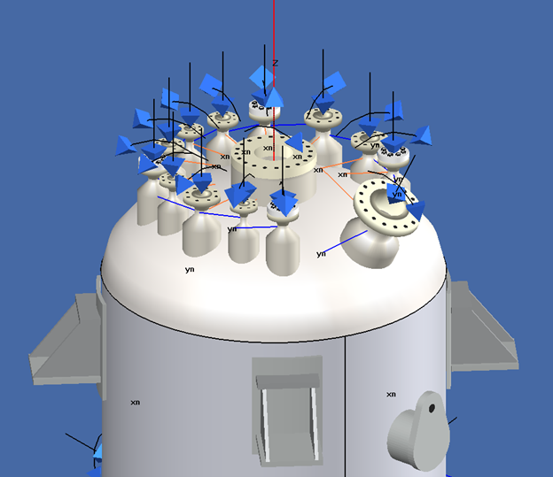 Closely Spaced Nozzles With External Loads Designed in COMPRESS.