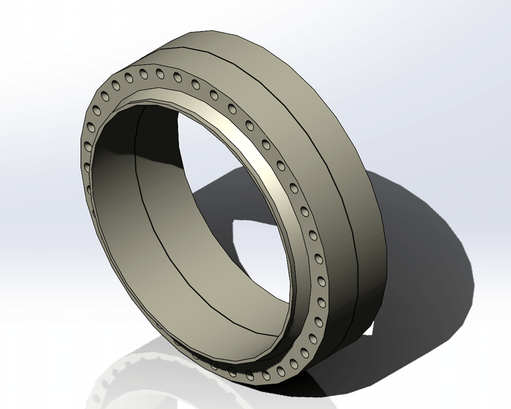 Flange Solid Model Created With the Codeware Interface