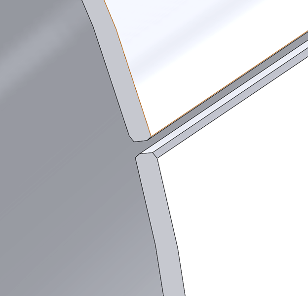 CWI Edge Prep Detail in SOLIDWORKS