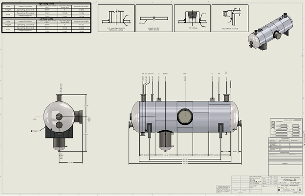 Codeware Interface (CWI) generated general arrangement drawing