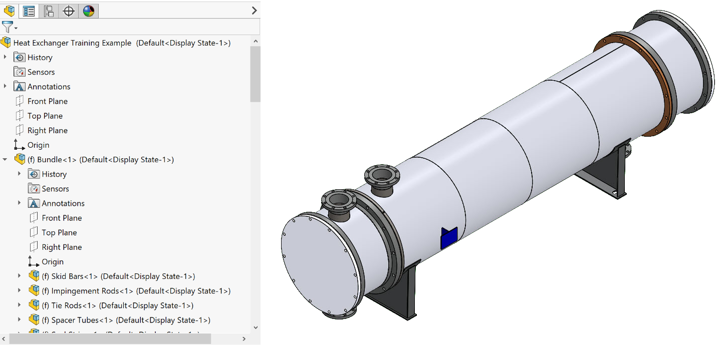 The Codeware Interface (CWI) creates fully featured SOLIDWORKS models from COMPRESS pressure vessel and heat exchanger design files