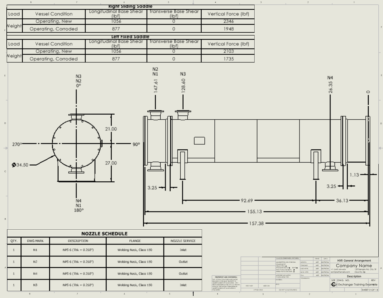 A Custom Drawing of a Heat Exchanger created by the Codeware Interface add-on