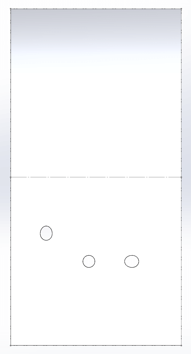 A cylindrical shell rolled out using the SOLIDWORKS Sheet Metal function and the Codeware Interface add-on