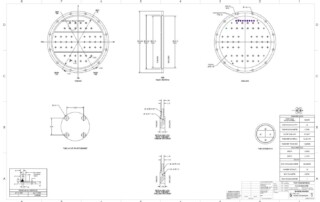 Detailed Tubesheet Drawing created by the Codeware Interface