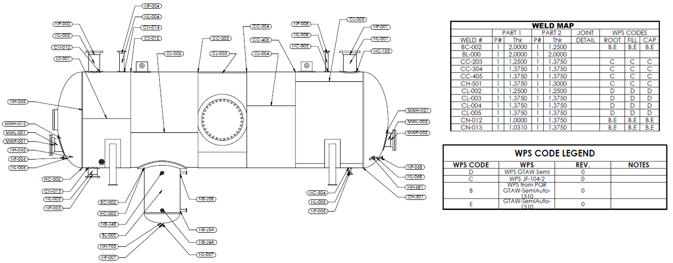 The Codeware Interface add-on imports welding information for designs that have been run through ASME IX weld procedure software, Shopfloor