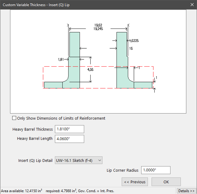 Custom Variable Thickness Nozzle - Insert (Q-Lip)