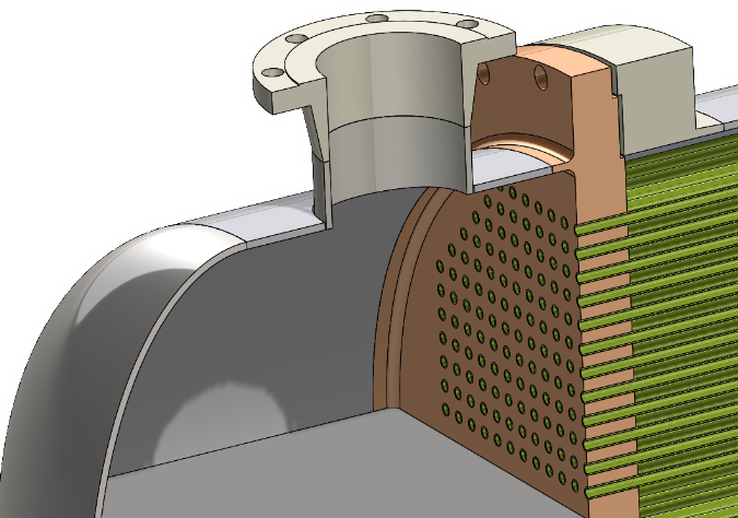 Tubesheets with hub model in SOLIDWORKS