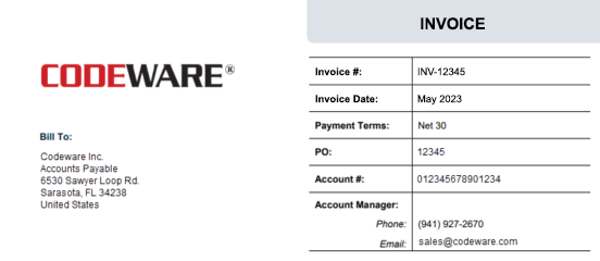 invoice example