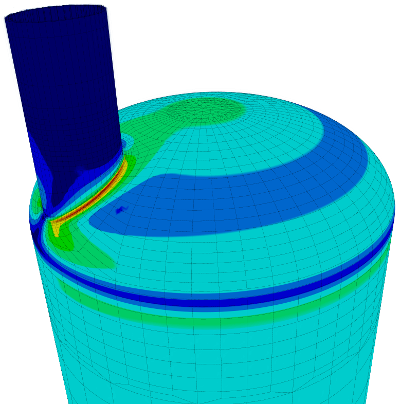 Hillside Nozzle FEA Finite Element Analysis for Hillside Nozzle