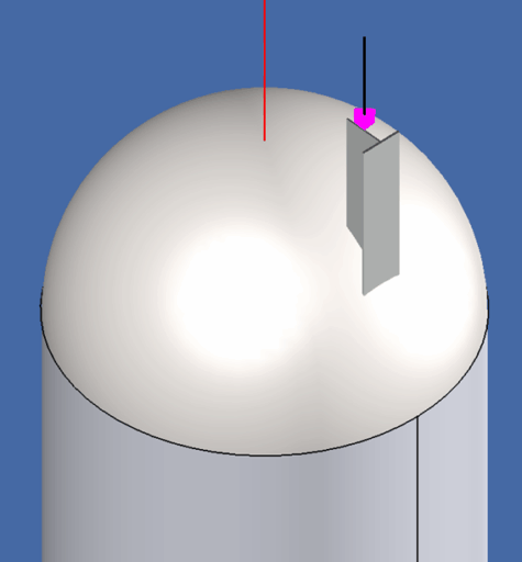 Pressure Vessel Attachment, created in CIOMPRESS, before Meshing