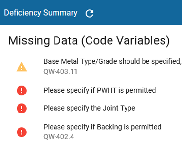 ASME IX and AWS Code Checks in Shopfloor