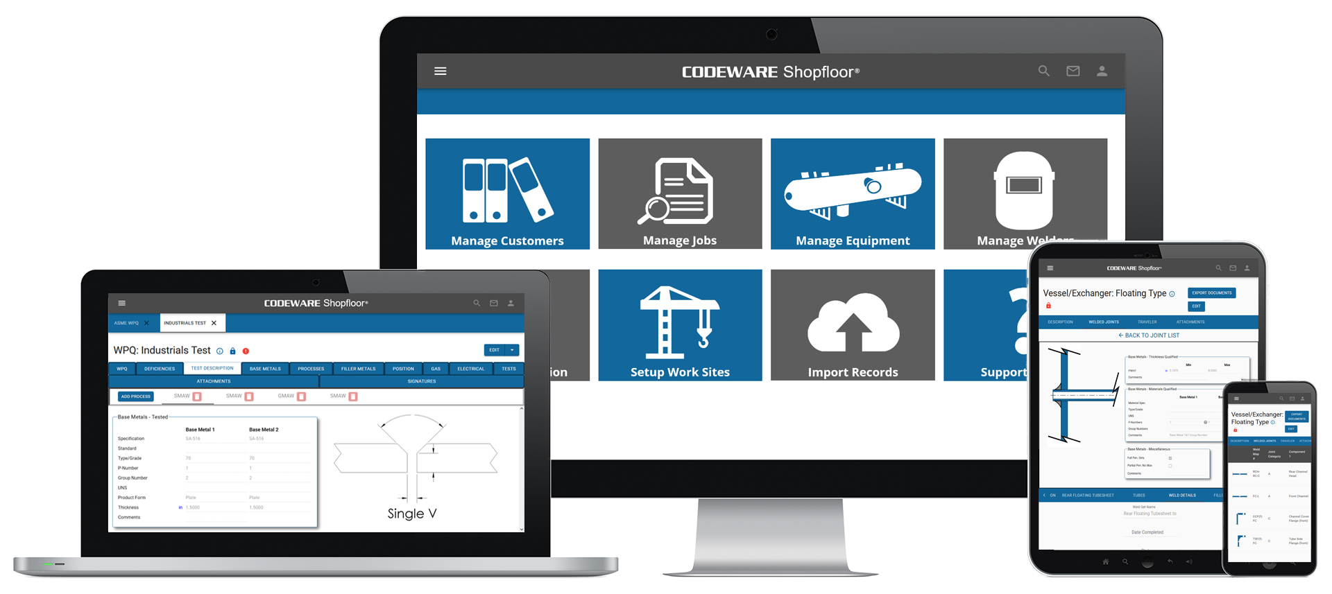 Shopfloor - ASME IX and AWS Cloud Software