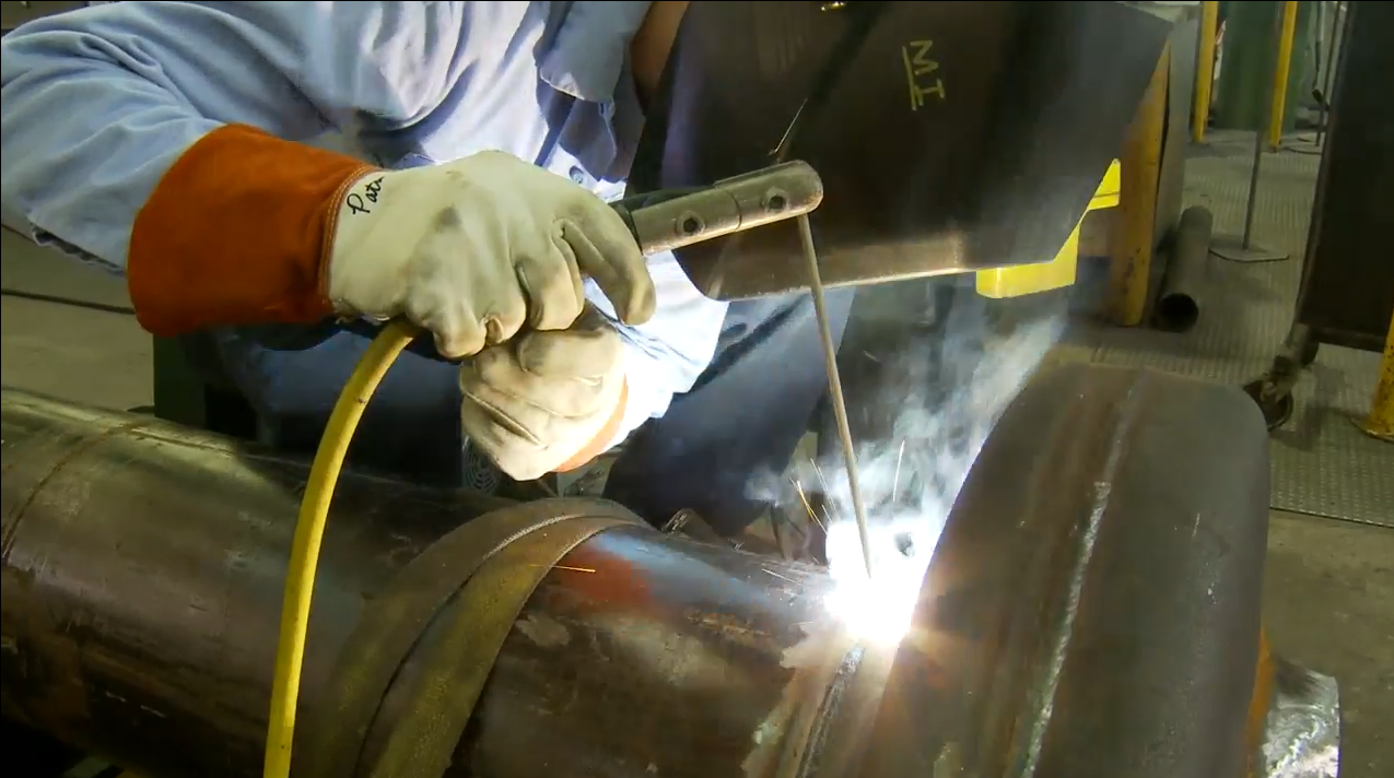 A Welder at Eastman. Image courtesy of Eastman Chemical Company.